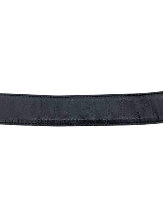 Gucci Belt Black Interlocking 95 38 Waist 100 40 Leather GG Logo Buckle main image 5